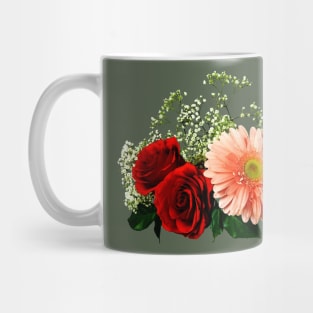 Daisies - Gerbera Daisy And Two Roses Mug